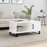 ZNTS Coffee Table High Gloss White 90x50x40 cm Engineered Wood 829510