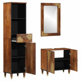 Bathroom Cabinet Set 3 pcs Honey Brown Solid Mango Wood 3310148