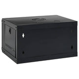 Network Cabinet with Storage Black 53 x 45 x 30 cm Steel 42017647