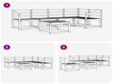 Outdoor Sofa Set 6 pcs White Solid Acacia Wood 3387678
