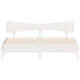 Bed Frame without Mattress White 160x200 cm Solid Wood Pine 3328227