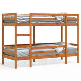 Bunk Bed Wax brown Solid pine wood, Plywood Twin Durable 3284220
