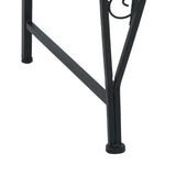 Tree Bench 4-Seater 160 x 80 x 89 cm Steel Black Half-round 42029500