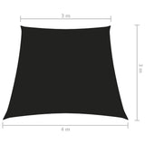 Sunshade Sail Oxford Fabric Trapezium 3/4x3 m Black 135792