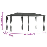 Gazebo with Post Covers 2.98x5.3x2.59 m Anthracite 160 g/m 313619
