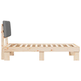 Bed Frame with Upholstered Headboard Light Grey 90 x 190 cm 877524
