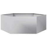 Garden Planter Hexagon 138x120x45 cm Galvanized Steel 851141