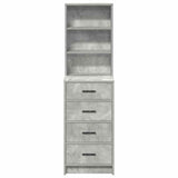 Highboard Concrete grey 40 x 41 x 135 cm Engineered wood 865049