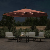Cantilever Garden Parasol with LED Lights Terracotta 350 cm 313783