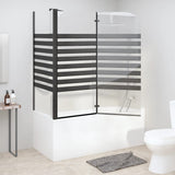 Stripe Bath Enclosure 120x68x130 cm Tempered Glass 151863