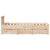 Bed Frame without Mattress with Headboard 100x200 cm Solid Wood Pine 3308771
