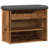 Shoe Bench Old Wood 62x32x50 cm Engineered Wood 857629