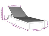 Sunbed Poly Rattan Black 42004129