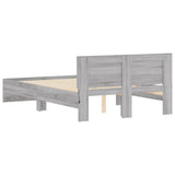 Bed Frame Grey Sonoma Engineered wood Double Adjustable Armrests 3207635