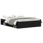 Bed Frame without Mattress Black Oak 160x200 cm Engineered Wood 3329334