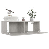 ZNTS 6 Piece TV Cabinet Set Concrete Grey Engineered Wood 3079083