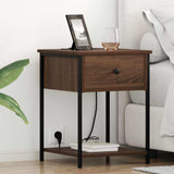 Bedside Cabinet 2 pcs Brown Oak 42 x 41 x 56 cm Engineered Wood 859429