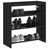 Shoe Rack Black 60x25x62 cm Engineered Wood 859888