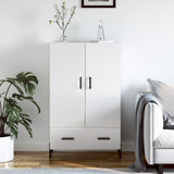 Highboard High Gloss White 69.5x31x115 cm Engineered Wood 828246