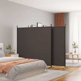 4-Panel Room Divider Brown 698x180 cm Fabric 350283