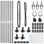 Fence Posts Manual 7 pcs Grey 32mm 130 cm Galvanised steel 42004306