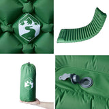 Self Inflating Camping Mattress with Pillow 1-Person Green 4007121