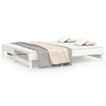 ZNTS Pull-out Day Bed without Mattress White 2x cm 823380