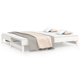 ZNTS Pull-out Day Bed without Mattress White 2x cm 823380