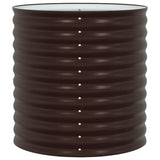 Garden Raised Bed Brown 80 x 80 x 81 cm Steel 42008136