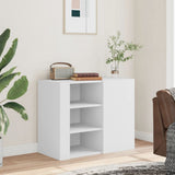 Wall Cabinet White 75x35x60 cm Engineered Wood 848423