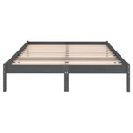 810039 Bed Frame without Mattress Grey Solid Wood 200x200 cm