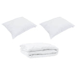 All-season Duvet with Pillow 3 pcs White Microfiber 3377637