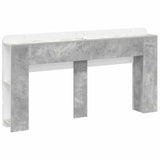 Headboard Cabinet with Storage Concrete Grey Engineered Wood 8001222