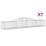 Arched Gabion Baskets 7 pcs 300x50x40/60 cm Galvanised Iron 3146652