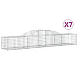 Arched Gabion Baskets 7 pcs 300x50x40/60 cm Galvanised Iron 3146652
