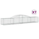 Arched Gabion Baskets 7 pcs 300x50x40/60 cm Galvanised Iron 3146652