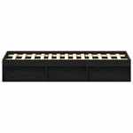 Bed Frame without Mattress Black Oak 160x200 cm Engineered Wood 3329334