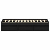 Bed Frame without Mattress Black Oak 160x200 cm Engineered Wood 3329334