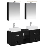 Bathroom Furniture Set 5 pcs Black Oak 3406792