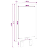 Mirror FAUSKE White 43 x 3.5 x 77 cm Rectangular 42040694