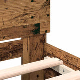 Bed Frame Old Wood 203 x 185 x 70 cm Engineered Wood 3378499