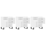 Sideboards 3 pcs High Gloss White Engineered Wood 3190159