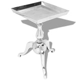 243511 Side Table Square Aluminium Silver