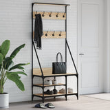 Clothes Rack with Shoe Storage Sonoma Oak 80x40x184 cm 837863