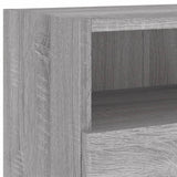 TV Wall Cabinets 2 pcs Grey Sonoma 100x30x30 cm Engineered Wood 836893