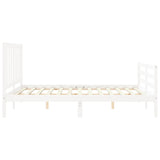 Bed Frame without Mattress White 160x200 cm Solid Wood Pine 3193867