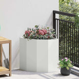 Corner Planter White 45 x 45 x 50 cm Steel 883669