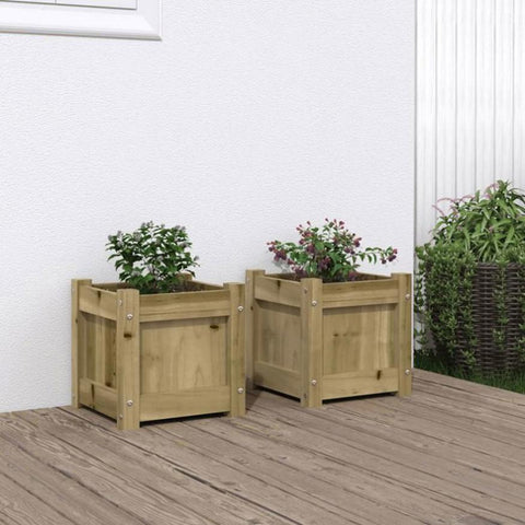 Garden Planters 2 pcs Impregnated Wood Pine 837403