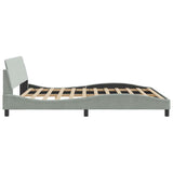 Bed Frame "Dover" Light Grey 180x200 cm Super King Velvet 373336