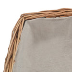 ZNTS Firewood Basket with Handle 61.5x46.5x58 cm Brown Willow 286989